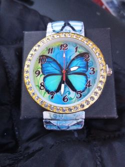 Woman's butterfly stretch watch