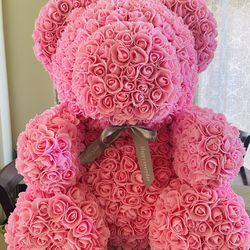 Large Pink Flower Bear