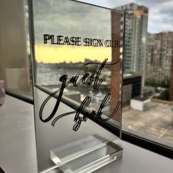 Guest Book Mirror Sign 