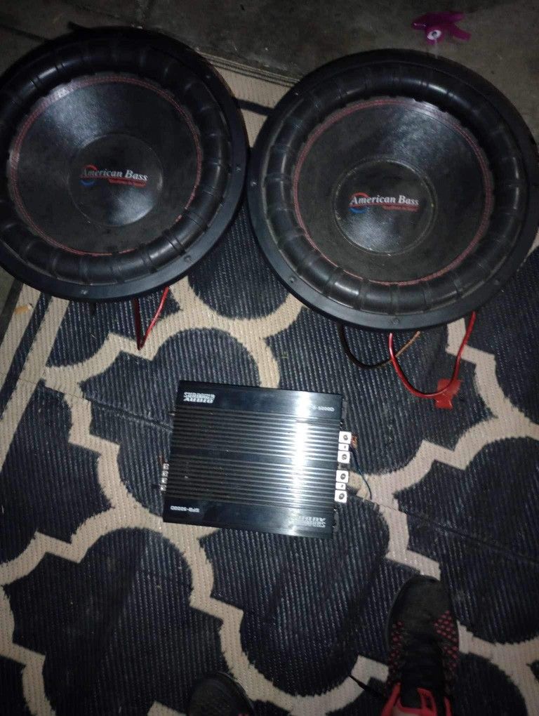American Bass Speakers 15 And 5000 Watt Sundown Audio Amp