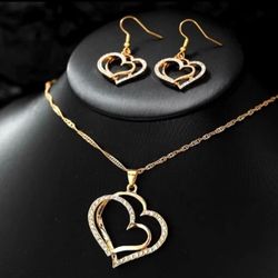 Fashions Heart Shaped Jewelry Set Earring