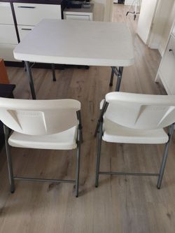 Lifetime Folding Table and Chair Set For Sale