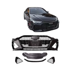 For 2019-2023 Audi A6 Upgrade to RS6 Style Front Bumper Kit Assembly W/ Grille