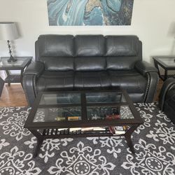 New 3 Set Reclining Couch Set With Tables