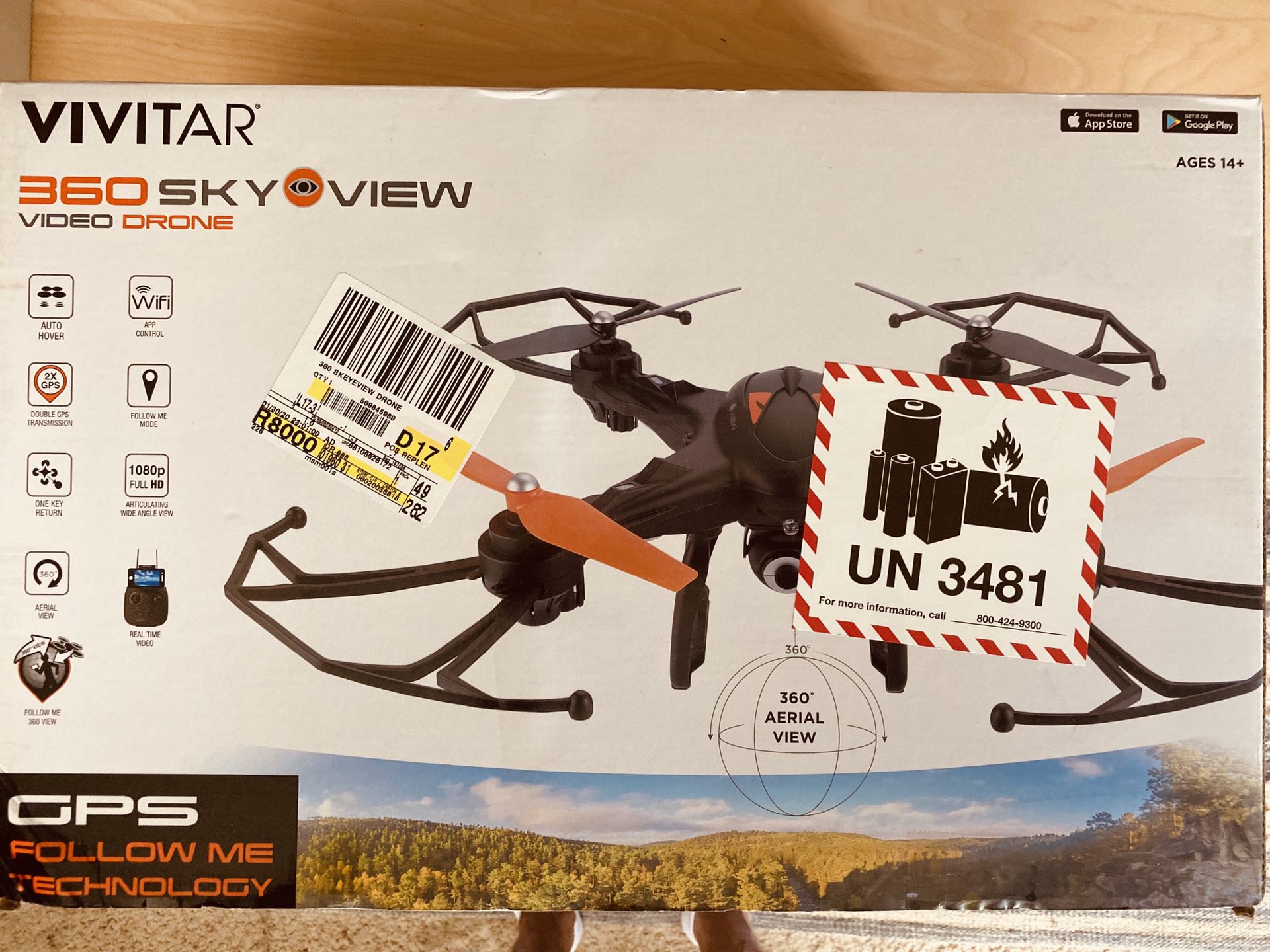 New Drone Vivitar 360 Skyview video drone 1080 P HD
