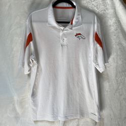 Denver Broncos Nike Dri Fit On Field Coaches Stretch Polo White L?XL?