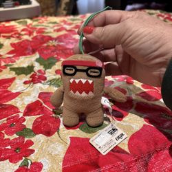 NWT Christmas ornament Domo-kun "Nerd" plush or keychain