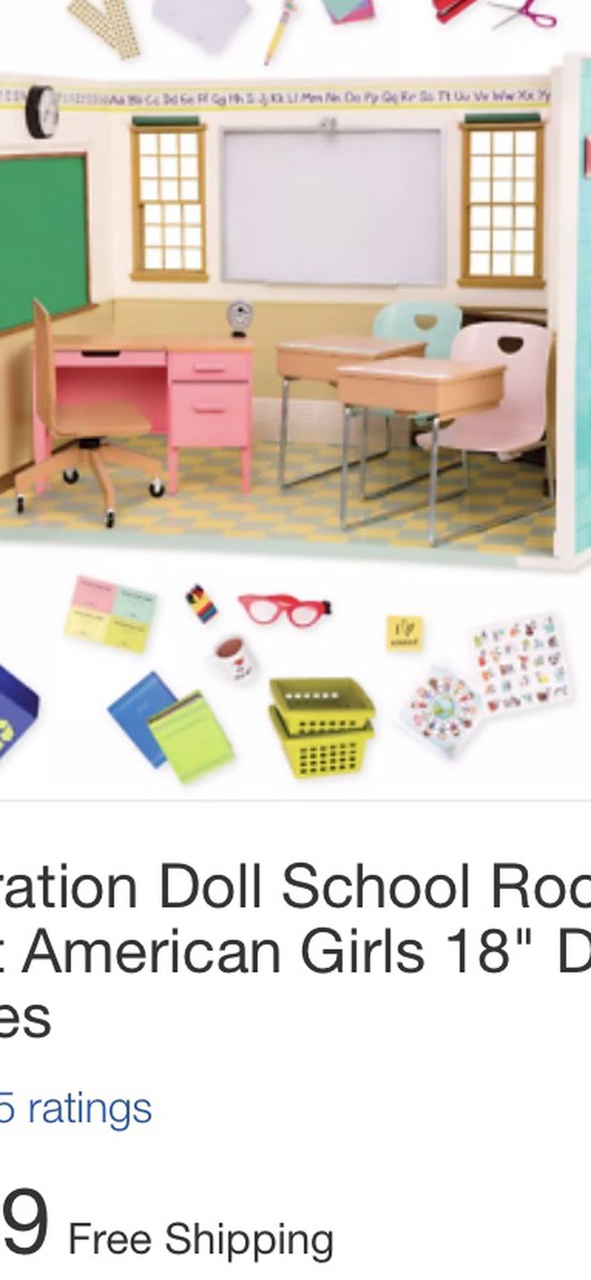 Classroom For American girl Size Dolls