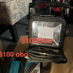 Makita battery charger $100, Makita corded light or apple air pods.