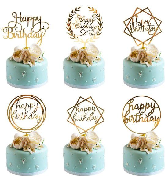 12 Birthday Cake Toppers
