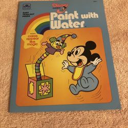 Vintage 1985 Golden Disney Babies Paint With Water Book #1794-1 Unused 