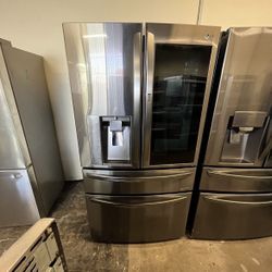 LG KNOCK KNOCK BLACK STAINLESS STEEL REFRIGERATOR 