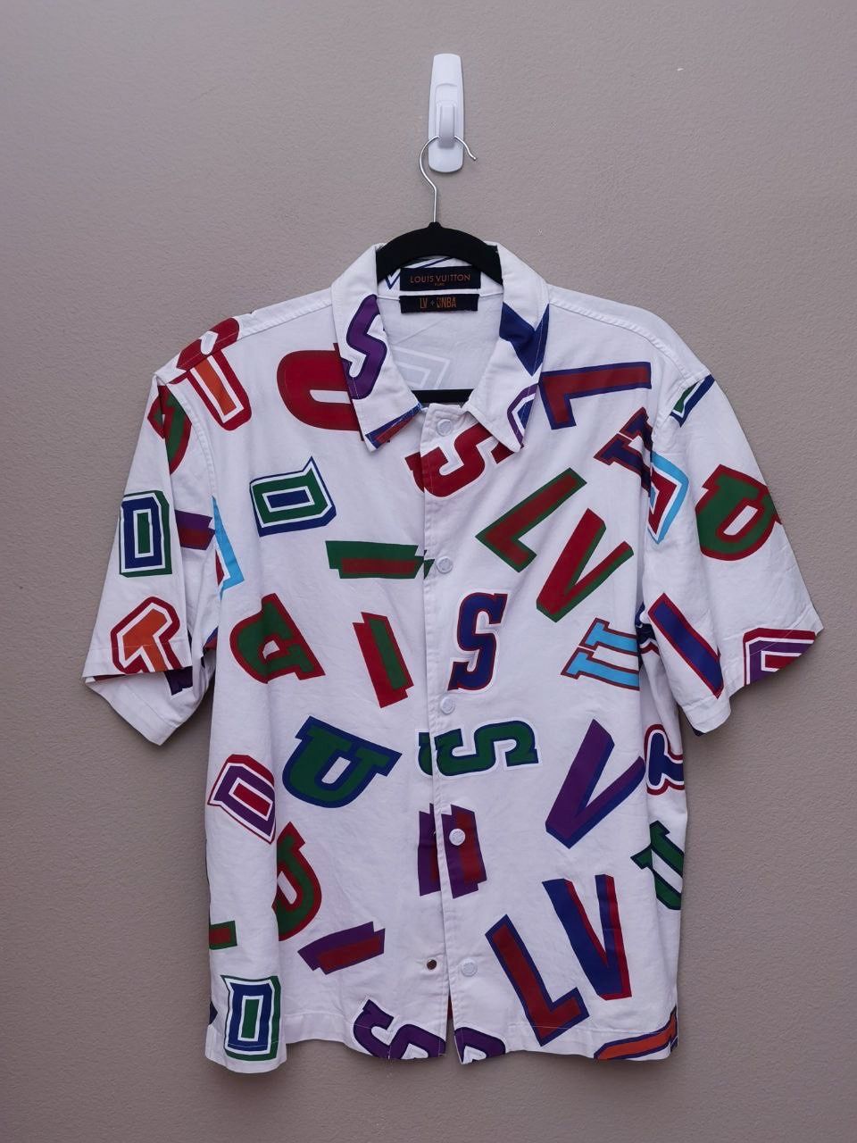 Louis Vuitton x NBA Short Sleeve Button Up Shirt White Pre-Owned