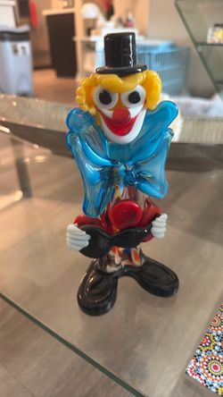 Glass of Venice clown
