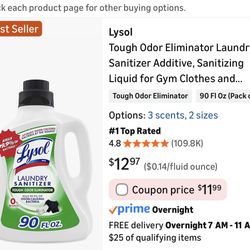 Lysol  Laundry Sanitizer