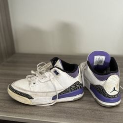 Air Jordan 3’s Kid Size 3 Purple