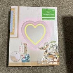 LED Neon Heart Mirror