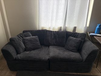 Dark Gray boneless Fabric  Sofa
