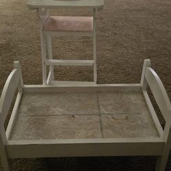 Doll High Chair And Bed