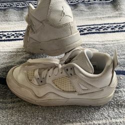 Nike Air Jordan 4 IV Retro White/Metallic Silver 308499-100 Sz 2.5Y Pure Money