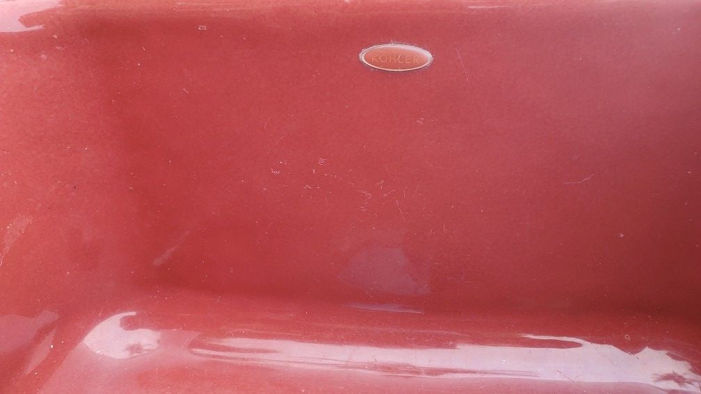 Iron Cast Sink , 3 Sizes, 4 Sinks, Roussillon Red