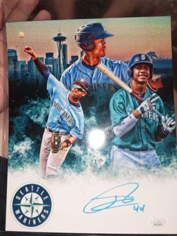 Julio Rodriguez jrod JSA coa 8x10 photo Seattle Mariners