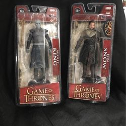 HBO Game Of Thrones Jon Snow & Night King  6” Action Figures-Good Condition!