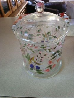Glass cookie jar