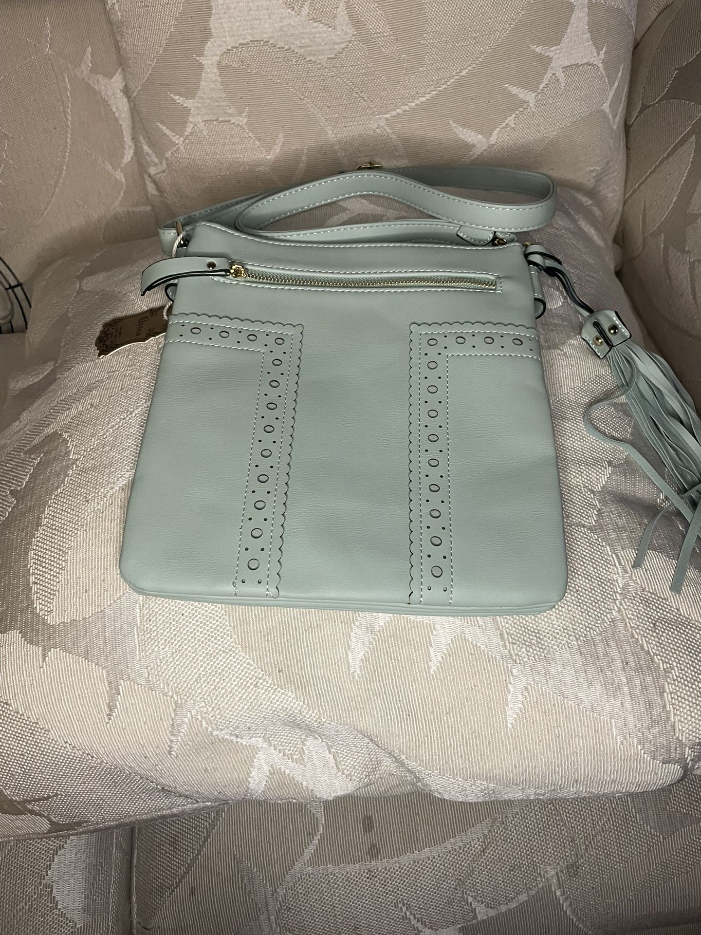 Alyssa Mint Green Cross Body Handbag 