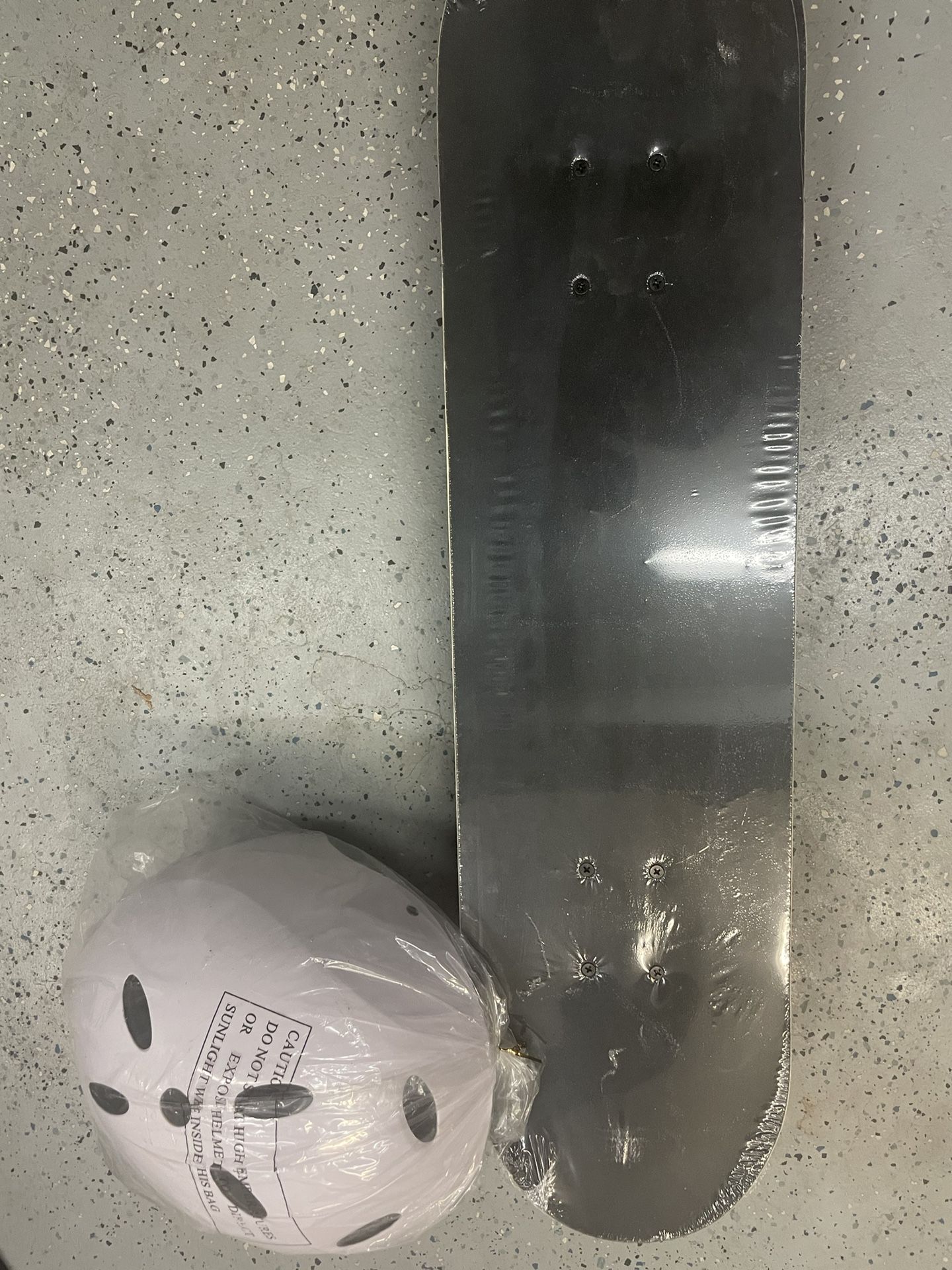 Brand New Skateboard With Helmet