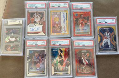 Anthony Edwards , Caitlin Clark , Kareem Abdul Jabbar Dwayne wade auto psa lot