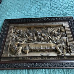 ANTIQUE LAST SUPPER ART 3D