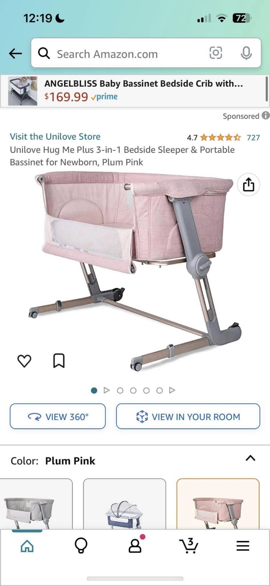 Unilove Bedside Bassinet