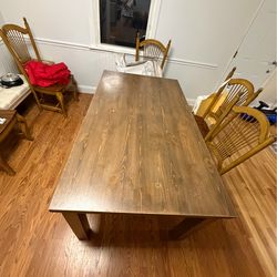 1 table and 6 chairs