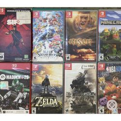 NINTENDO SWITCH & SWITCH 2 ASSORTED GAME LOT($45ea)