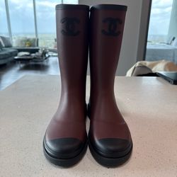 Chanel rain boots