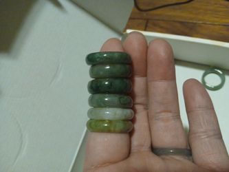 1 Pc BURMA JADE JADEIST BAND RING SIZE 6_10US