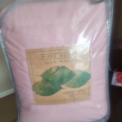 JERSEY KNIT KING BED SET ( PURE BEECH )