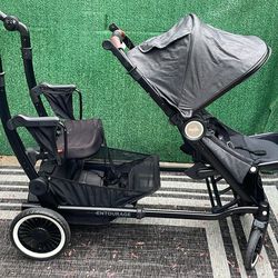 Austen Double Stroller With Free Car Seat Adaptor 