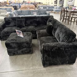 New Black Sectional 