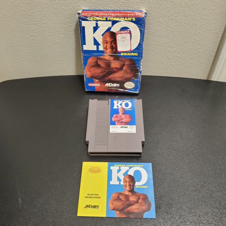 Authentic 1992 George Foreman's KO Boxing Nintendo NES Game