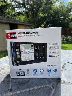 Dual Electronics 7" Touchscreen Car Stereo Receiver with Certified Apple CarPlay & Android Auto – Double DIN, Bluetooth, USB – XDCPA10BT (New)