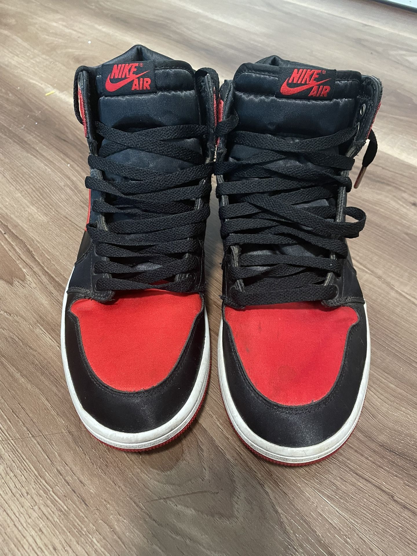 Nike Air Jordan 1 High Satin Bread Og Black Red