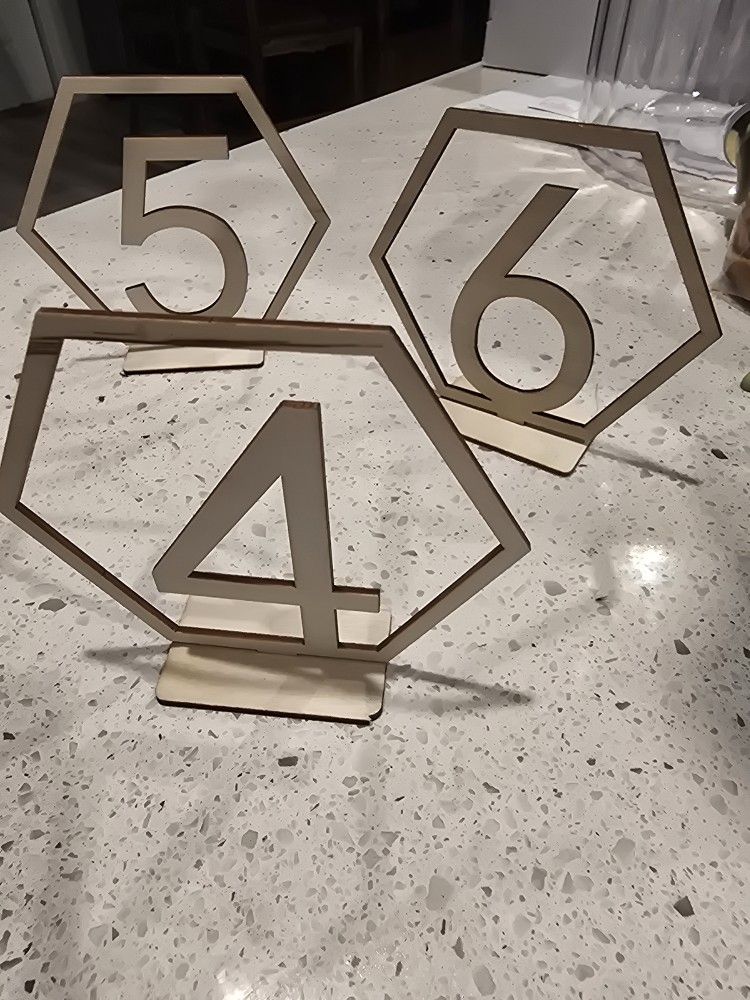 Wood Table Numbers