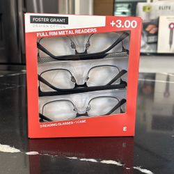 Kyne Readers Foster Grant Design Optics Full Rim Metal Readers Glasses