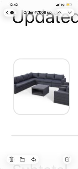 10-piece outdoor patio sectional