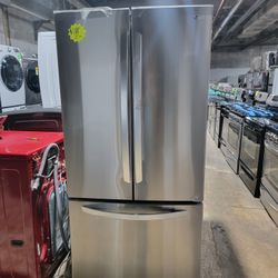 LG 33in French Doors Refrigerator Stainless 6-months Warranty New Scratch And Dent 