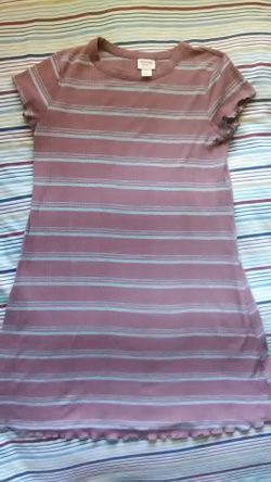 Dress with grey stripes