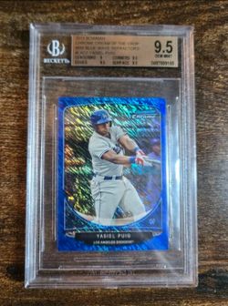 2013 Bowman Dodgers Yasiel Puig Mini Blue Wave Refractor #207/250 BGS 9.5 🔥💥🔥