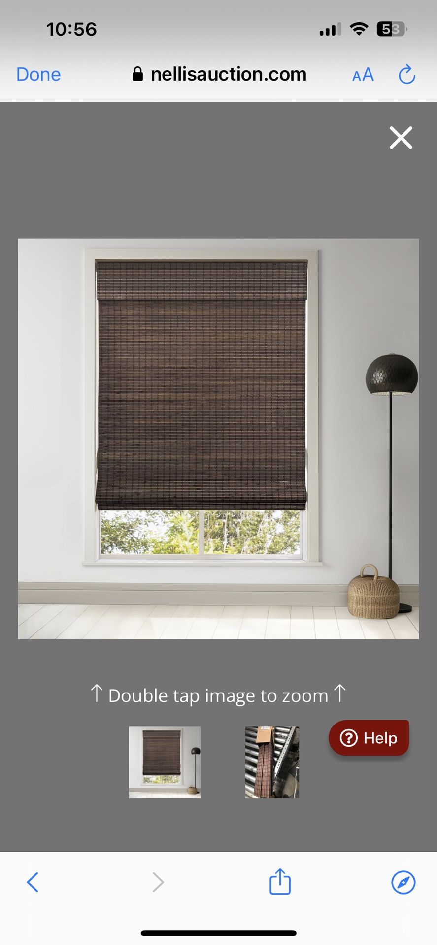 LazBlinds Cordless Bamboo Roman Shades, Privacy Blinds For Interior Windows, Room Darkening Roll Up Bamboo Blinds For Home & Patio, 33.5" W X 64" H, B